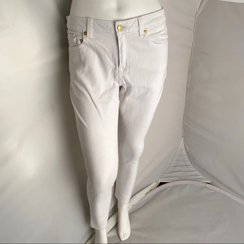 Michael Kors white stretch skinny jeans size 6
